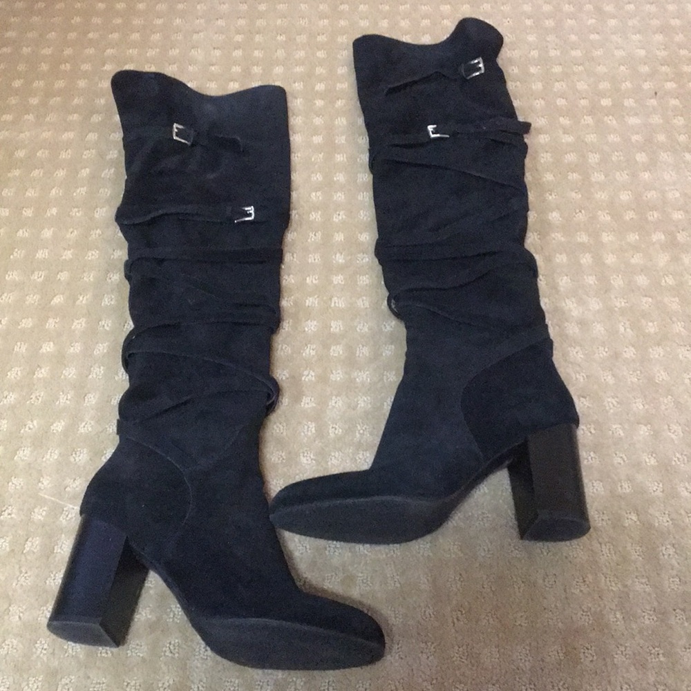 Sam Edelman over the knee suede boots w/buckles - Picture 2 of 5